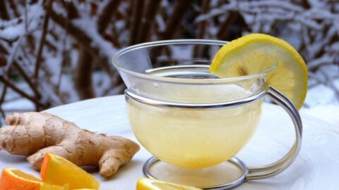 Iced Turmeric Ginger Tea with Lemon Honey