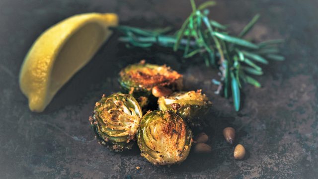 Brussels Sprouts with Pancetta and Pine Nuts